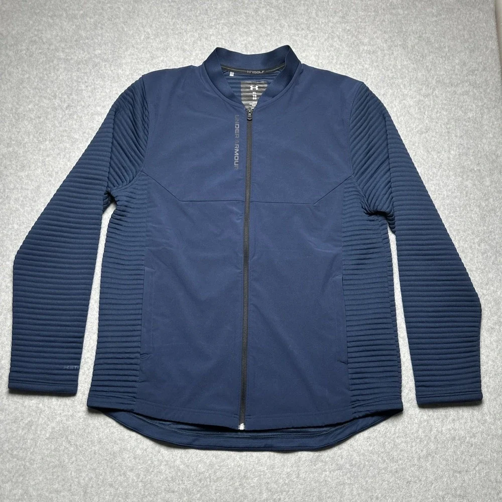 Under Armour Golf Storm Evolution Daytona Jacket Full Zip Mens Size XL Navy Blue